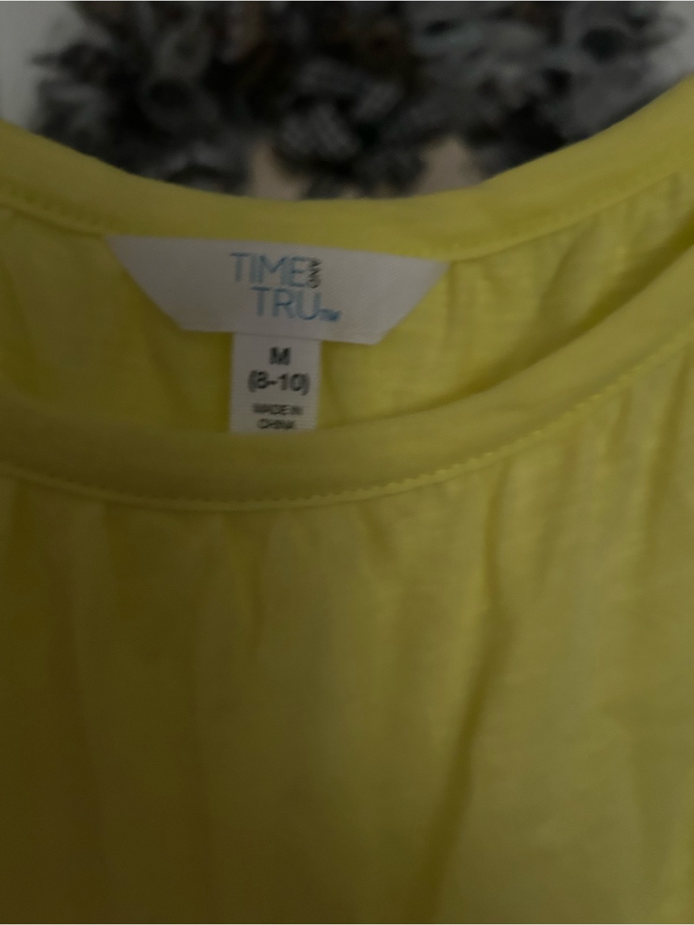 Time and Tru Yellow Crew Neck Tee